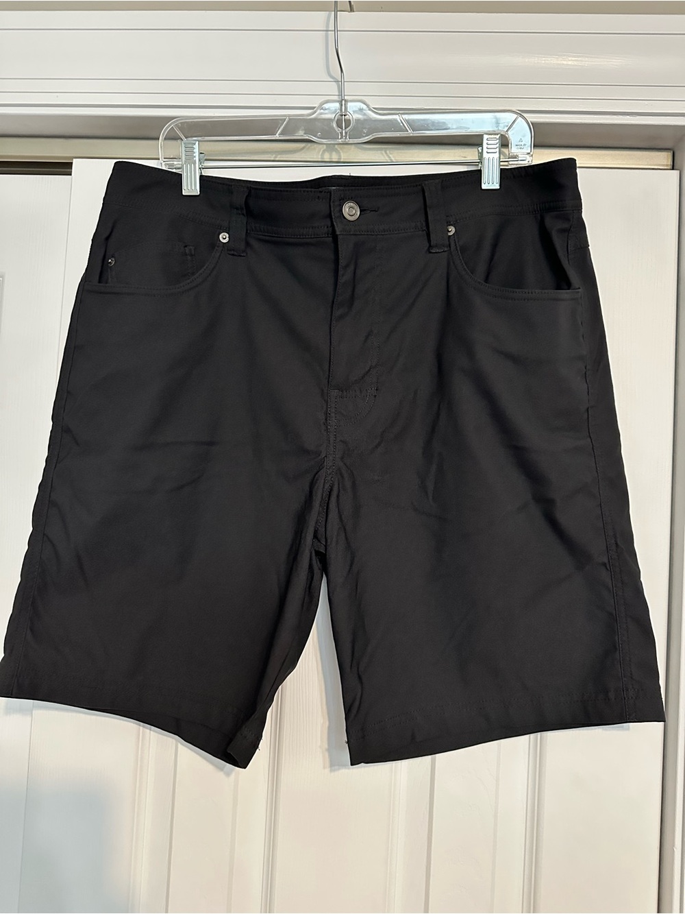 Prana Men's Black Flat-Front Casual Shorts